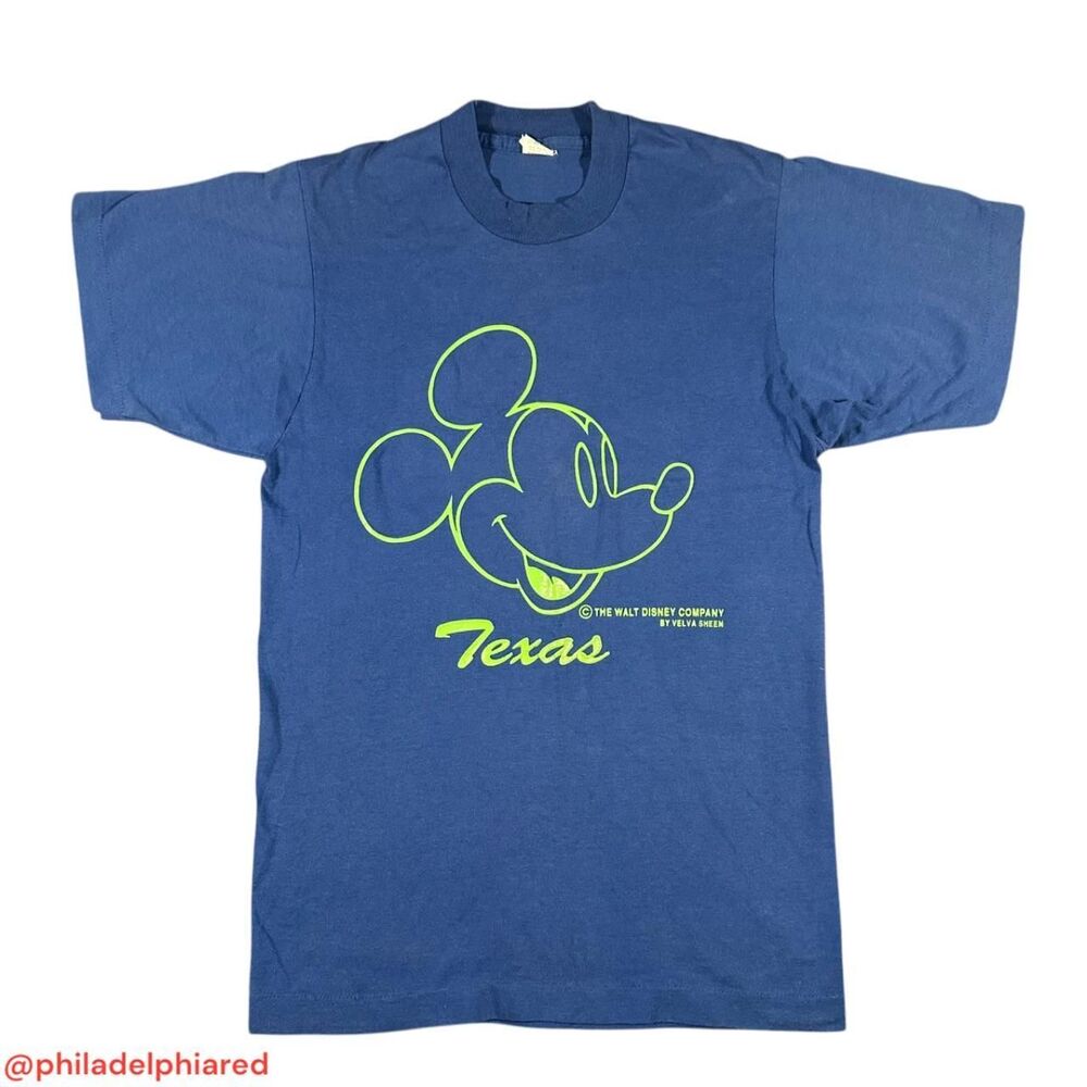 Vintage 1980's Velva Sheen X Disney X Mickey Mouse Texs t-shirt mens Medium